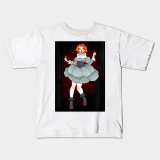 Cute horror clown girl Kids T-Shirt